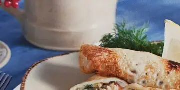 блины по-карельски с красной рыбой