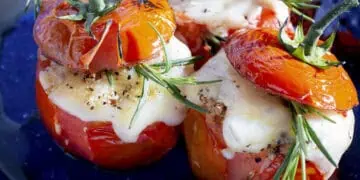 Фаршированные помидоры в духовке с куриным фаршем