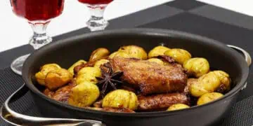 Курица с каштанами